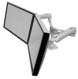 LX Dual Side by Side Mount Monitor Arm - Bolt Through Grommet Type