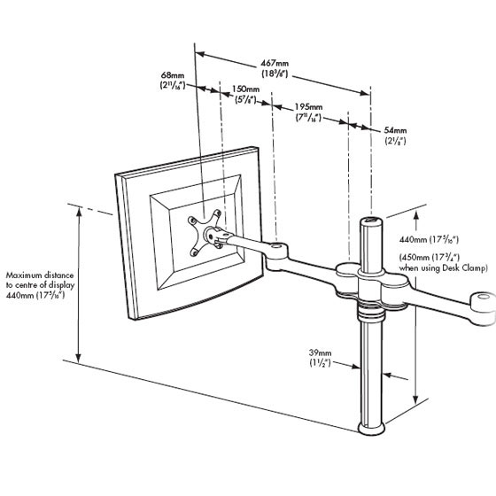 Visidec Focus Articulated Arm Dual Monitor (VF-AT-D) 