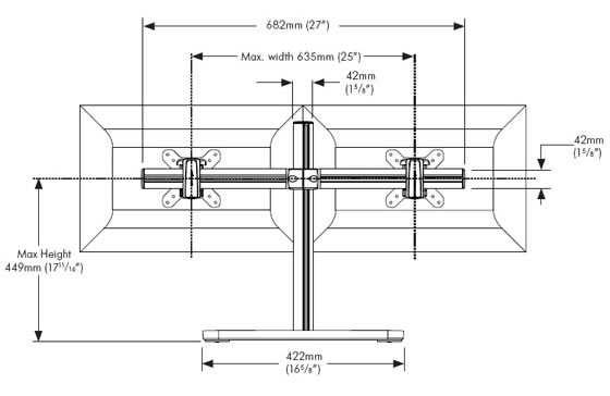 Visidec Freestanding Double Horizontal (VFS-DH) 