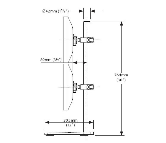 Visidec Freestanding Double Vertical (VFS-DV) 