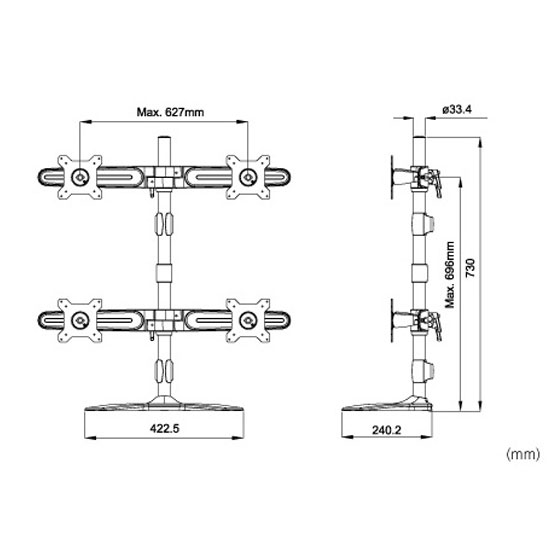 Aavara Quad Monitor Stand 