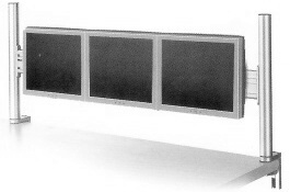 Sagitta PA-01 Triple LCD Monitor Arms - Post Type